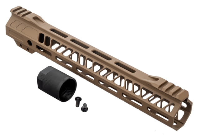 TRYBE Defense AR-15 M-LOK 12in Extra Lightweight Handguard w/ Cut-Away Rail Flat Dark Earth 12 Inch - Trybe Defense