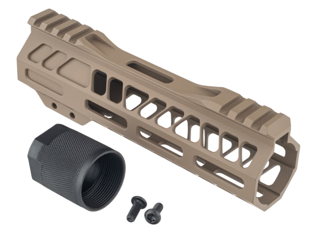 TRYBE Defense AR-15 M-LOK 7in Extra Lightweight Handguard w/ Cut-Away Rail Flat Dark Earth 7 Inch - Trybe Defense