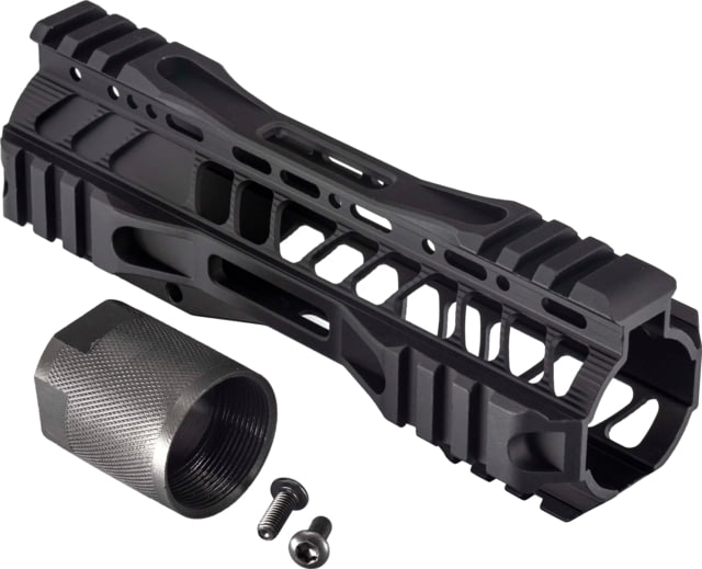 TRYBE Defense AR-15 M-LOK Extra Lightweight Quad Handguard w/ Cut Rail 7in Black - Trybe Defense