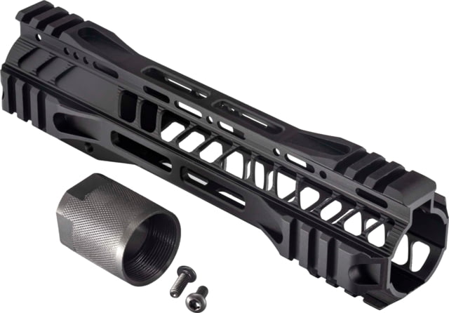 TRYBE Defense AR-15 M-LOK Extra Lightweight Quad Handguard w/ Cut Rail 9in Black - Trybe Defense