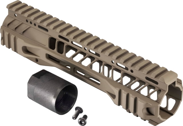 TRYBE Defense AR-15 M-LOK Lightweight Quad Handguard w/ Full Rail 9in Flat Dark Earth - TRYBE Defense
