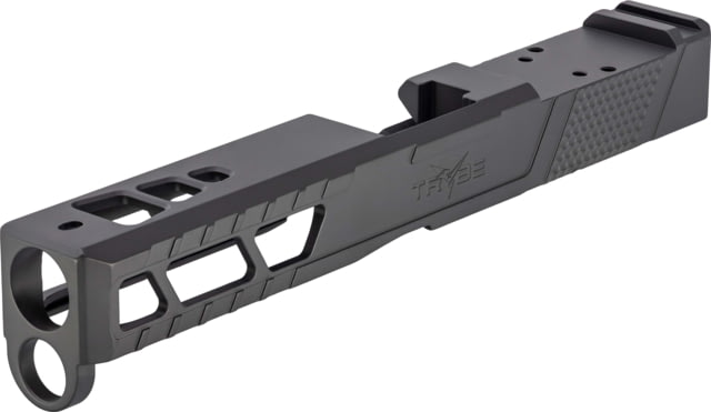 TRYBE Defense Glock 17 9mm Pistol Slide - Version 2 Gen 5 RMR Cut Sniper Gray No Base Plate Included - Trybe Defense