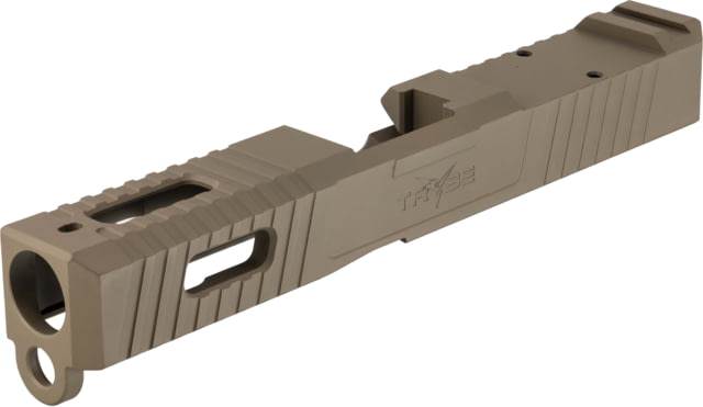 TRYBE Defense Glock 19 Pistol Slide Glock 19 Gen 3 RMR Cut FDE Cerakote No Base Plate Included - Trybe Defense