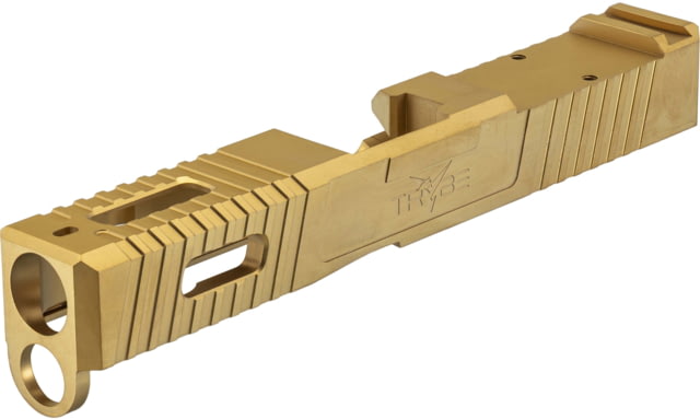 TRYBE Defense Glock 19 Pistol Slide - Version 1 Gen 4 RMR Cut Gold - Trybe Defense