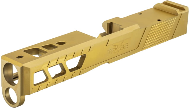 TRYBE Defense Glock 19 Pistol Slide - Version 2 Gen 5 RMR Cut Gold - Trybe Defense
