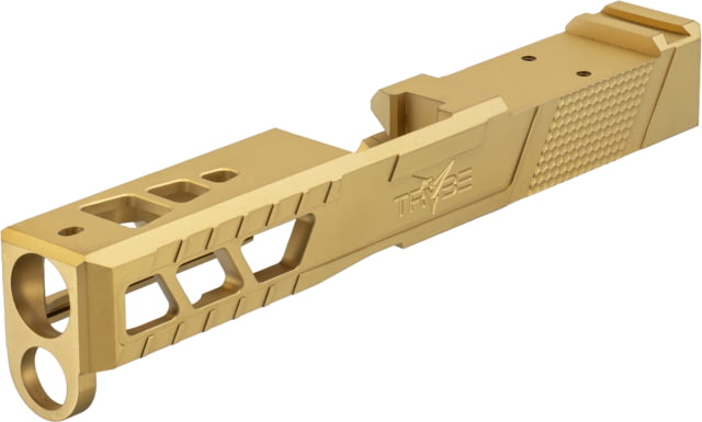 TRYBE Defense Glock 19 Pistol Slide - Version 2 Gen 5 Viper Cut Gold No Base Plate Included