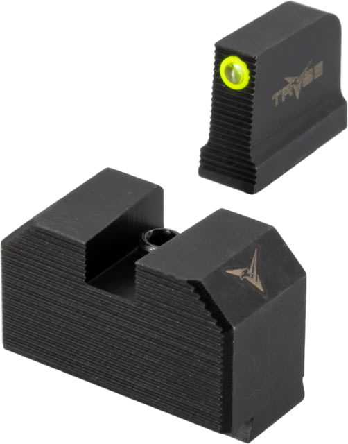 TRYBE Defense High Glow 1-Dot Tritium Night Sights for Glock 17/19/22/23/24/26/27/33/34/35/37/38/39 High Black - Trybe Defense