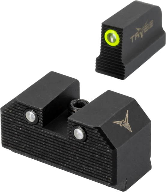 TRYBE Defense High Glow 3-Dot Tritium Night Sights for Glock 17/19/22/23/24/26/27/33/34/35/37/38/39 P320/P365 Mid Black - Trybe Defense