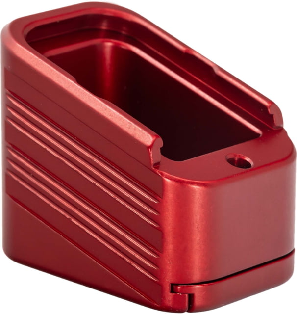 TRYBE Defense Magazine Extension Base Pad Glock 17/17L/19X/22/34/45 9mm/.40 S&W 4/5-Round Red - Trybe Defense