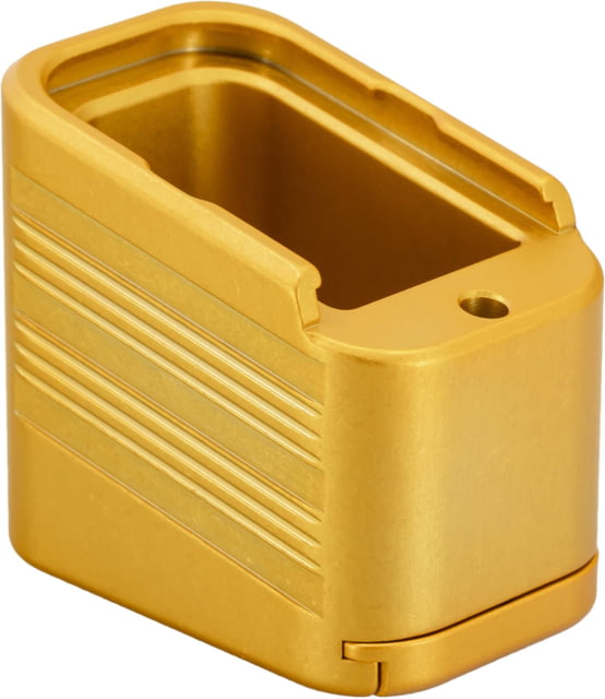 TRYBE Defense Magazine Extension Base Pad Glock 19/23/26/27 9mm/.40 S&W 4/5-Round Gold - Trybe Defense