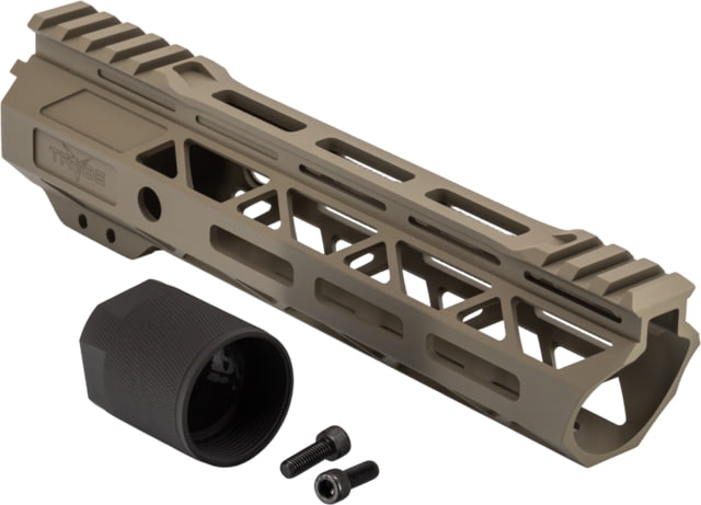 TRYBE Defense Magnesium Alloy Go Fast Ultra Lightweight Handguard Cut Top Rail M-LOK FDE 9in - Trybe Defense