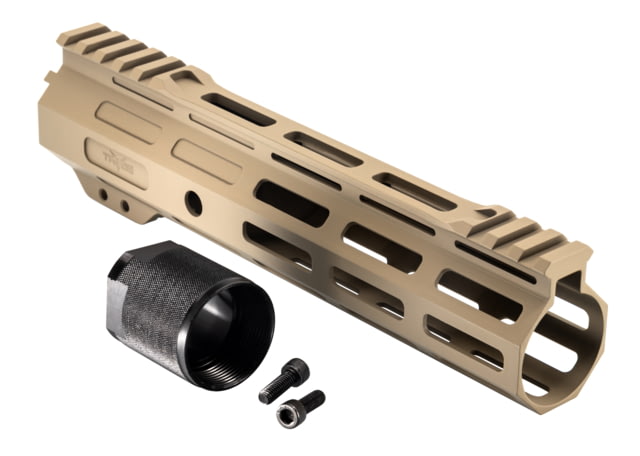 TRYBE Defense Magnesium Alloy Ultra Function Lightweight Handguard Cut Top Rail M-LOK FDE 9in - Trybe Defense
