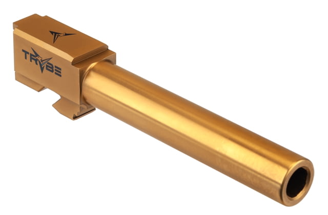 TRYBE Defense Match Grade Non Threaded Pistol Barrel 9mm Luger Glock 17 TiN Gold - Trybe Defense