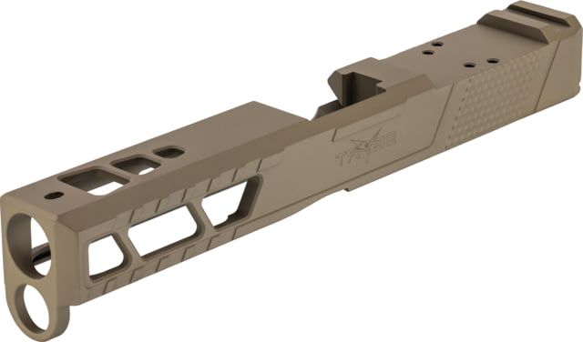 TRYBE Defense Pistol Slide Glock 17 Gen 4 RMR Cut Version 2 FDE Cerakote No Base Plate Included - Trybe Defense