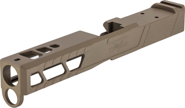TRYBE Defense Pistol Slide Glock 17 Gen 4 Venom Cut Version 2 FDE Cerakote No Base Plate Included - Trybe Defense