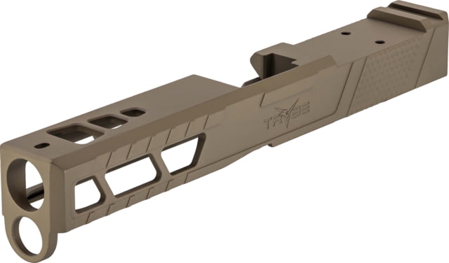 TRYBE Defense Pistol Slide Glock 17 Gen 4 Viper Cut Version 2 FDE Cerakote No Base Plate Included - Trybe Defense