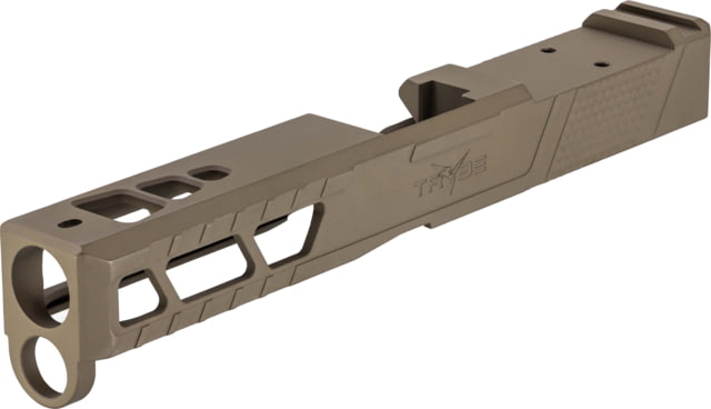TRYBE Defense Pistol Slide Glock 17 Gen 5 Viper Cut Version 2 FDE Cerakote No Base Plate Included - Trybe Defense