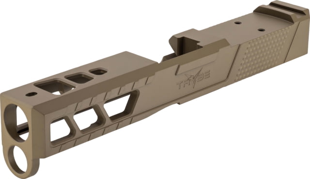 TRYBE Defense Pistol Slide Glock 19 Gen 4 RMR Cut Version 2 FDE Cerakote No Base Plate Included - TRYBE Defense
