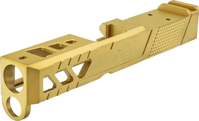 TRYBE Defense Glock 26 Pistol Slide - Version 2 Gen 3/4 DeltaPoint Pro Cut Gold No Base Plate Included - TRYBE Defense