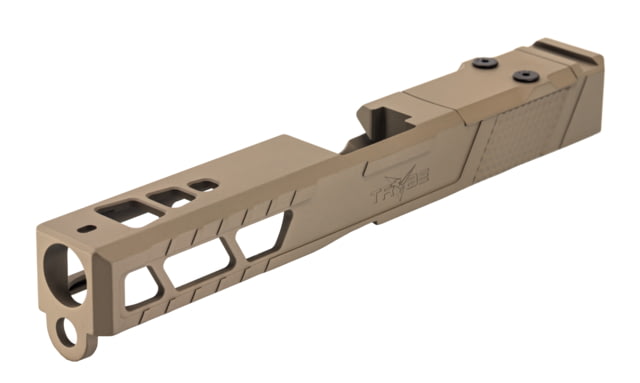 TRYBE Defense Pistol Slide Glock 17 Gen 3 DeltaPoint Pro Cut Version 2 FDE Cerakote - Trybe Defense