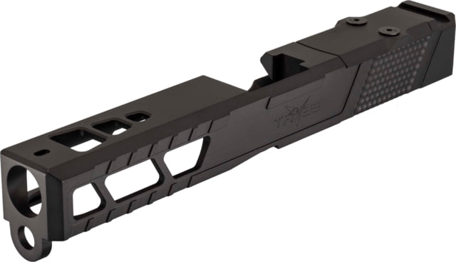 TRYBE Defense Pistol Slide Glock 17 Gen 3 Venom Cut Version 2 Black Cerakote - Trybe Defense