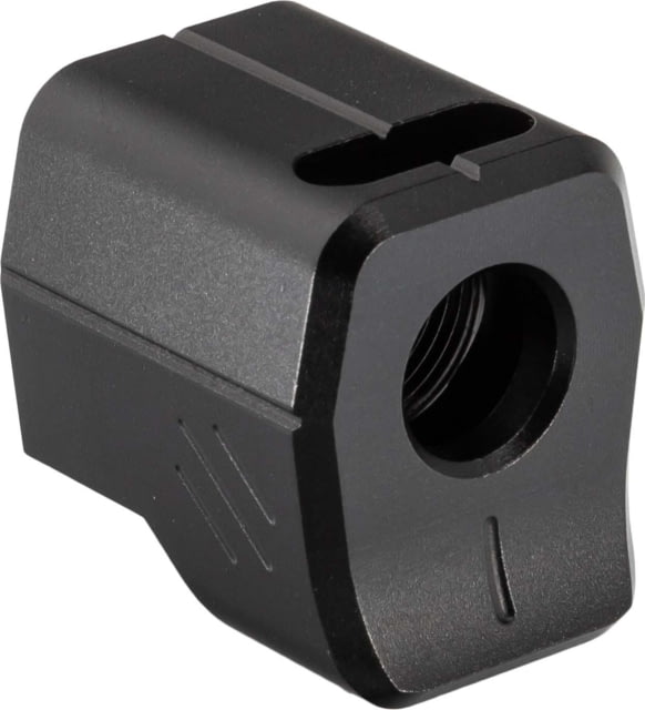 USED TRYBE Defense Universal Single Port 9mm Compensator Compact Firearms Black TRBDSPUNI9MMCC-BK - Trybe Defense