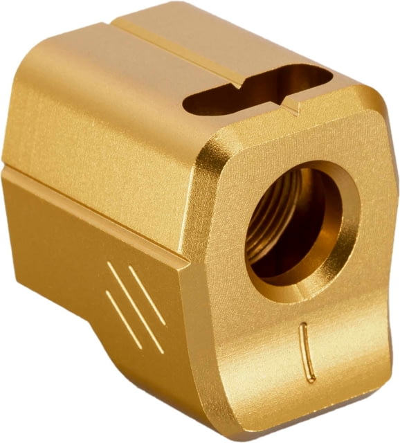 TRYBE Defense Universal Single Port 9mm Compensator Compact Firearms Gold - Trybe Defense