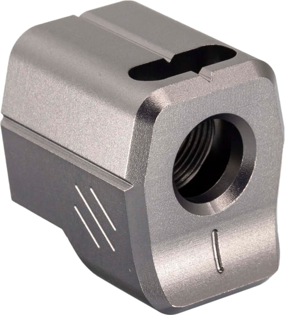 TRYBE Defense Universal Single Port 9mm Compensator Compact Firearms Gray - Trybe Defense