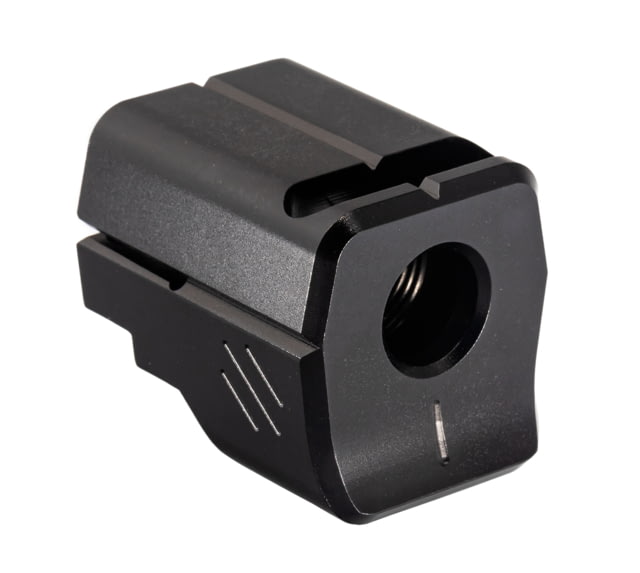 TRYBE Defense Universal Single Port 9mm Compensator Full Size Firearms Black - Trybe Defense