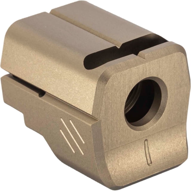 TRYBE Defense Universal Single Port 9mm Compensator Full Size Firearms Flat Dark Earth - Trybe Defense
