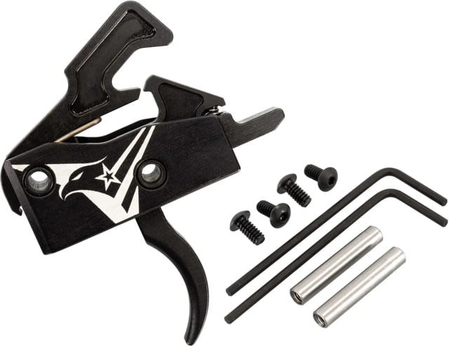 TRYBE Defense V2 Curved Black AR-15 Single Stage Drop-In Trigger with Anti-Walk Pins - Trybe Defense