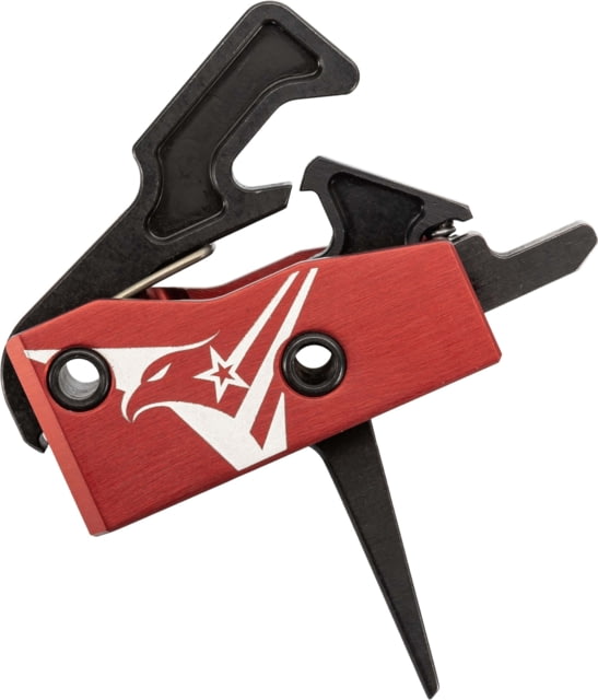 TRYBE Defense V2 Single Stage Drop-In Trigger AR-15 Straight 3.5-4lb Pull Weight Red - Trybe Defense