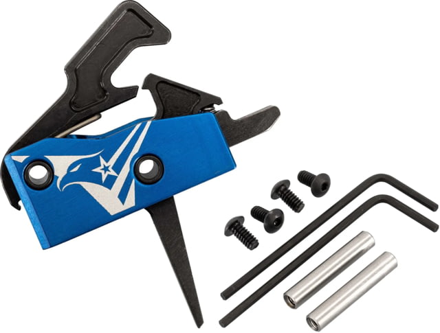 TRYBE Defense V2 Straight Blue AR-15 Single Stage Drop-In Trigger with Anti-Walk Pins - Trybe Defense