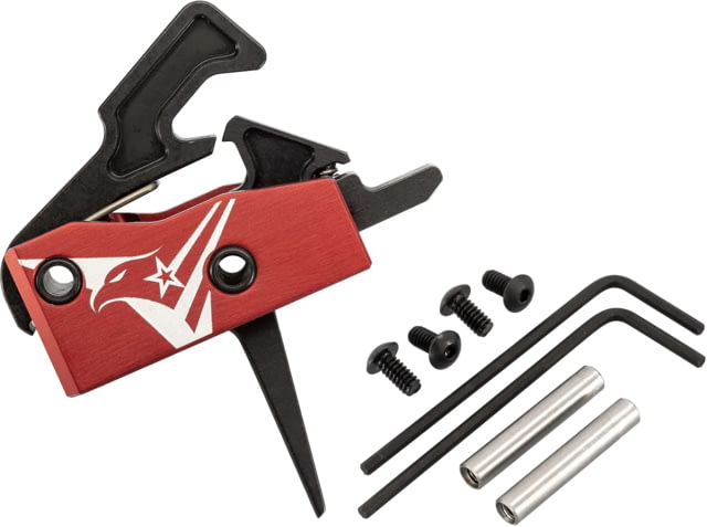 TRYBE Defense V2 Straight Red AR-15 Single Stage Drop-In Trigger with Anti-Walk Pins - Trybe Defense