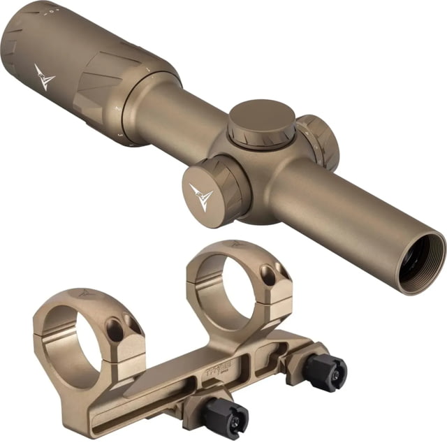 TRYBE Optics 1-6x24mm Rifle Scope and TRYBE Optics 30mm Cantilever Riflescope Ring Mount FDE - Trybe Optics