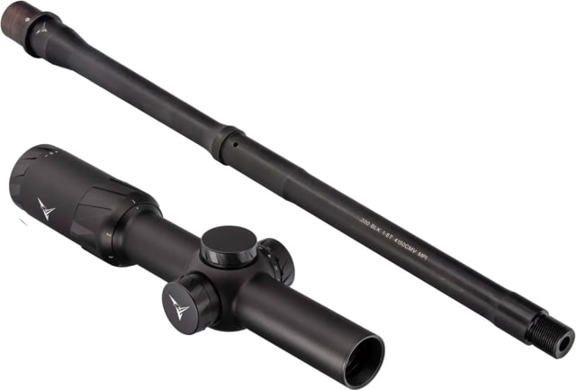 TRYBE Optics SLED LPVO 1-8x24mm Rifle Scope 30mm Tube Black & TRYBE Defense 16 in .300 AAC Blackout Balance Profile AR-15 Rifle Barrel