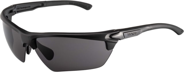 TRYBE Tactical Universal Fit Safety Glasses Adjustable Wire Core Temples and Nose Piece Gray Lens Black - Trybe Tactical