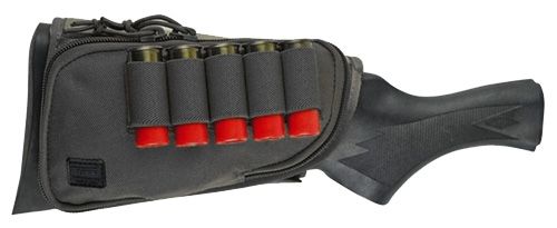 TUFF Products Ez-Adjust Butt Stock Saddle w/ Zippered Pocket Black 12 Gauge - Tuff Products