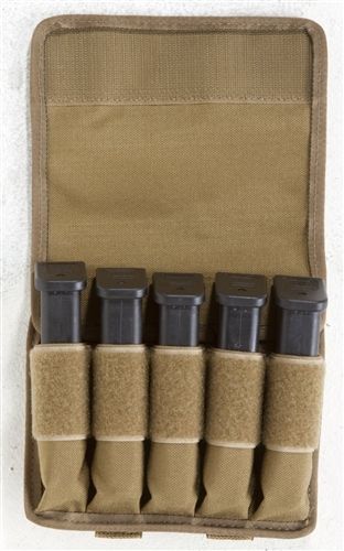 TUFF Products Original 5 In-Line Mag Pouch and Removable Flap 1000D Coyote Brown Single Stacks 1911 220 - Tuff Products