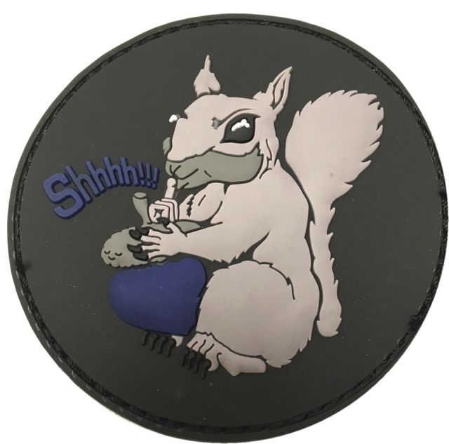 TUFF Products Secret Squirrel Patch - Velcro Backed Gray/Blue 3 in P-Shhh1 Patch - Tuff Products