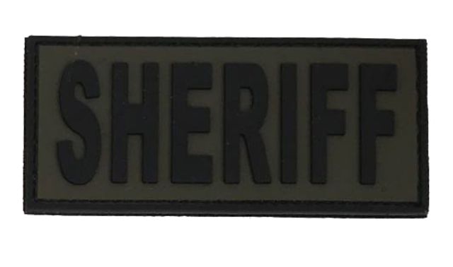 TUFF Products Sheriff PVC Patch - Velcro Sewn Ranger Green/Black 7x3 P-Sheriff 7x3 GNBK - Tuff Products