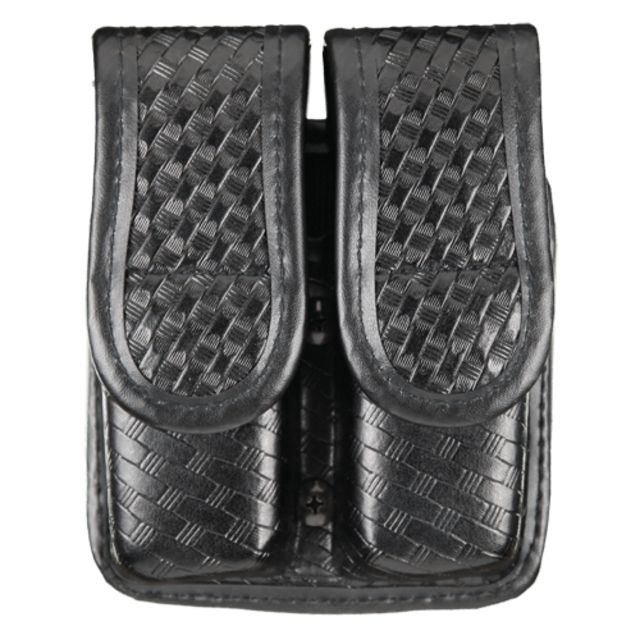 TUFF Products Slide-On Double Magazine Pouch w/ Hidden Snap Black Basketweave Size 2 Gl17192223 Be9296 - Tuff Products