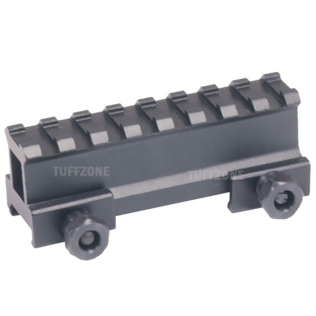 Tuff Zone 1in Compact Riser Mount See-Through - 8 Slots - Tuff Zone
