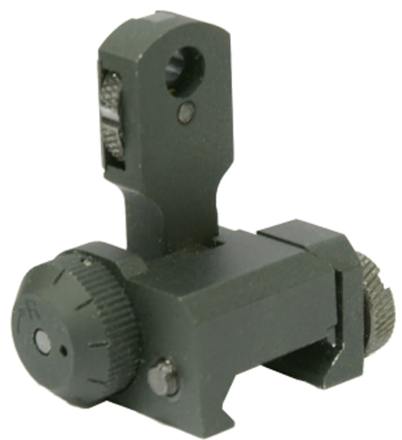 Tuff Zone Top Mounted Deployable Rear Sight for Picatinny Black - Tuff Zone