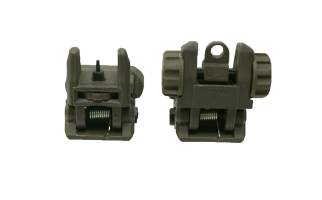Tuff Zone Polymer Top Mounted Deployable Front and Rear Sight OD Green - Tuff Zone
