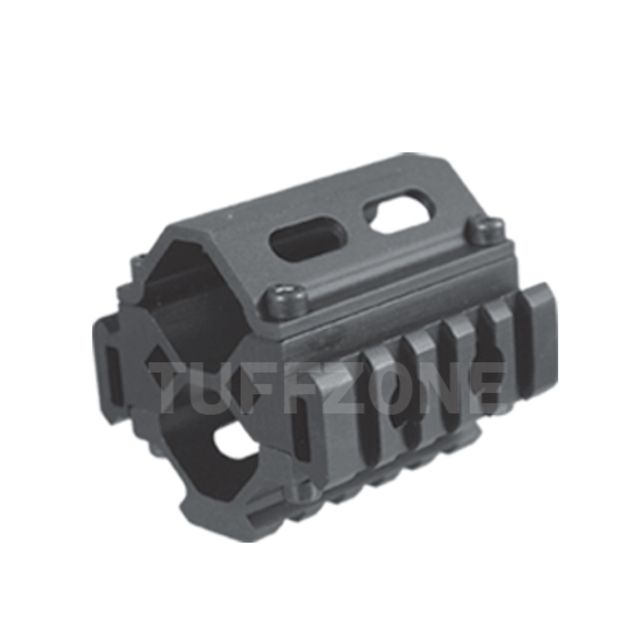 Tuff Zone Shotgun Tri-Rail Barrel Mount 5 Slots Each Rail Fits Up to 26mm - Tuff Zone