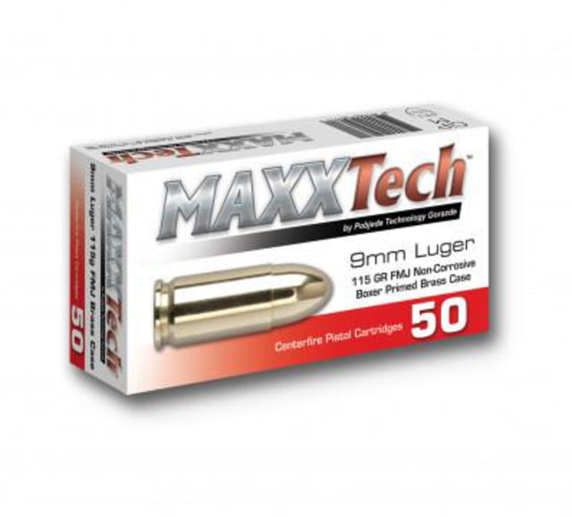 Ammo 9mm Luger 115gr FMJ Pistol 500 Rounds Ammo
