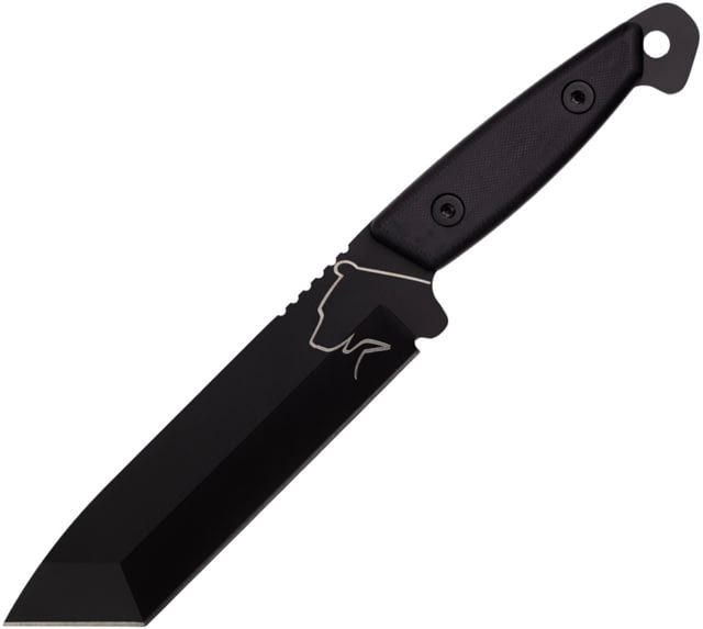 Turq Gear Bear Black Fixed Blade Knife 11in Overall 6.38in Black Cerakote Finish Sleipner Tool Steel Tanto Blade Black G10 Handle Leather/ABS Sheath - Turq Gear