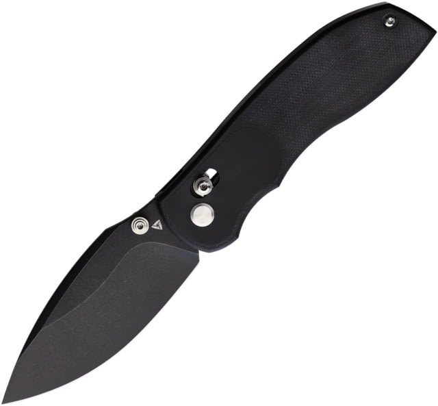 Tuya Knife Big Belly PVD Black Folding Knife 4.25in Closed 3.25in Black PVD Coated 154CM Stainless Steel Blade Black G10 Handle