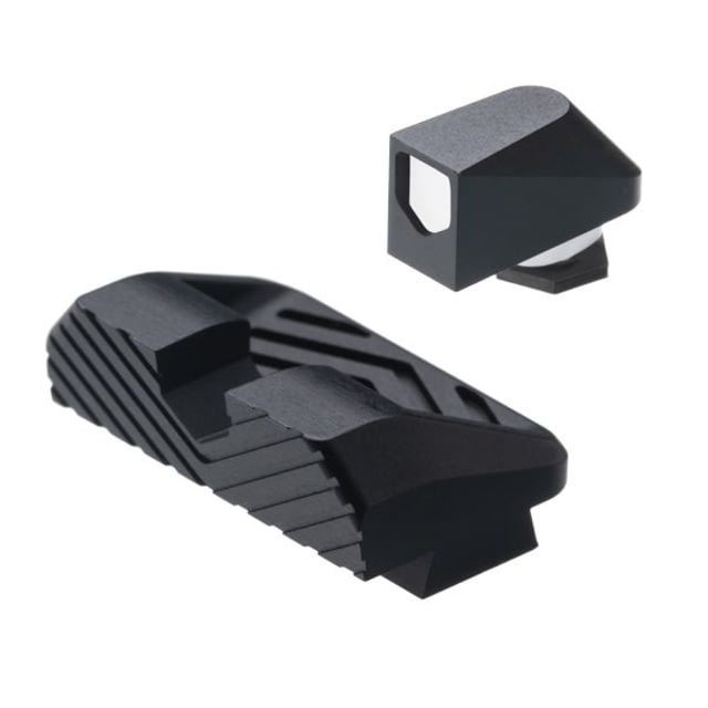 Tyrant CNC Glock Compatible Sights Full Size Black/white - Tyrant Cnc